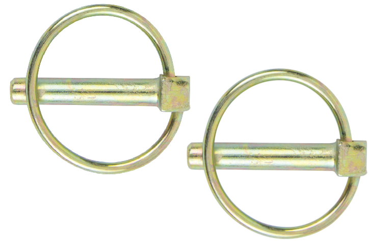 Double HH 7/16 In. x 1-1/2 x 2 In. Category 1 Yellow Zinc-Plated Lynch Pin (2-Pack)