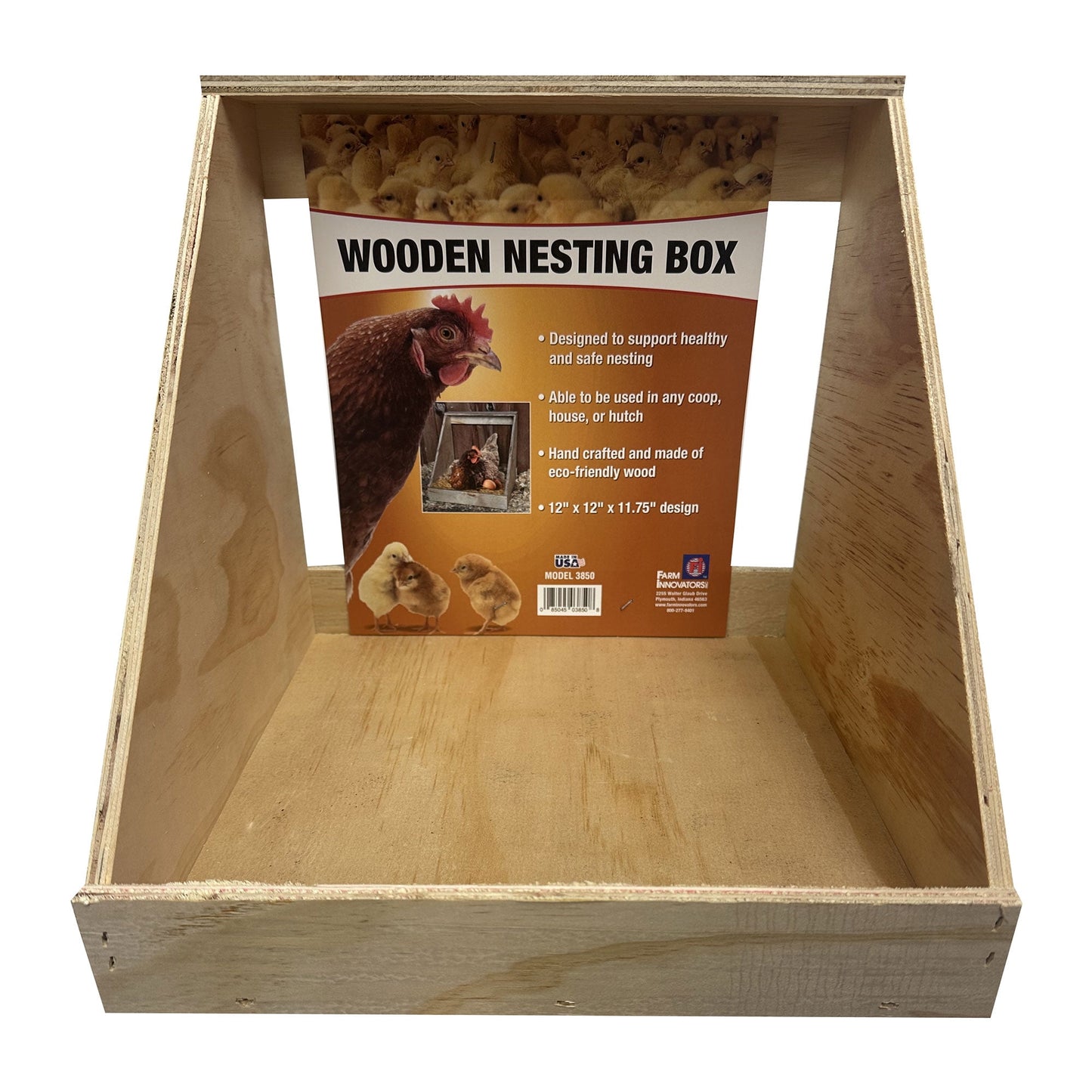 SINGLE WOOD NESTING BOX