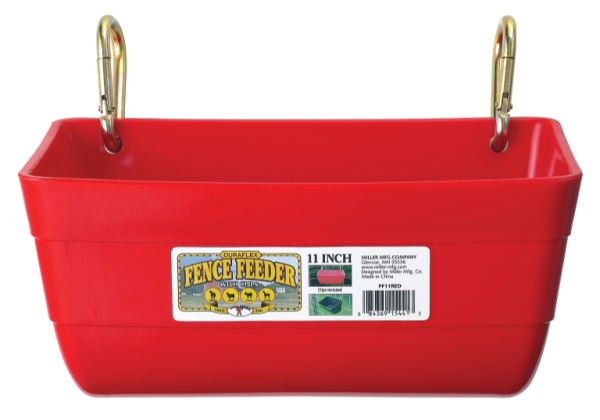 Little Giant FF11RED 11" Fence Feeder with Clips Red