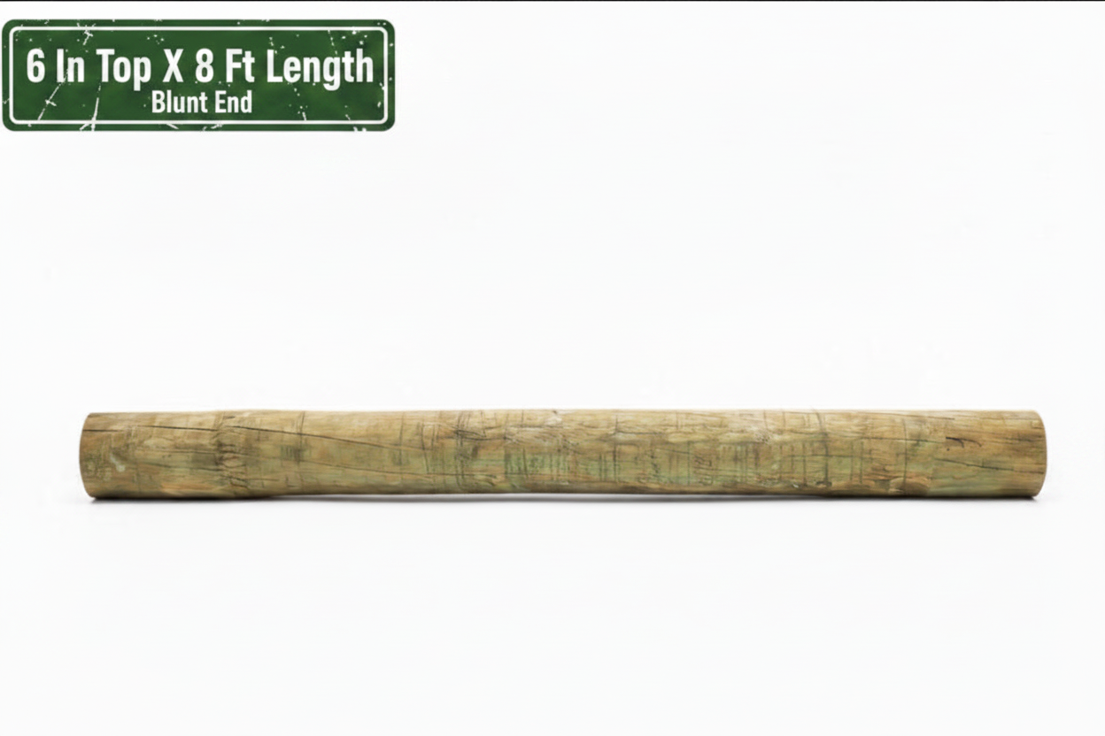 Treated Post-6 In Top X 8 Ft- Blunt-Rod Olsen