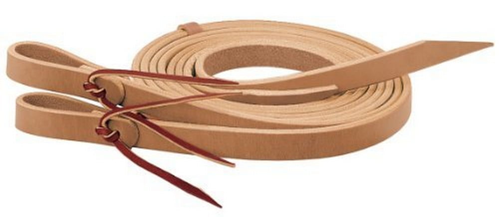 Weaver Latigo Split Reins with Water Loops - Burgundy 5/8" x 8'