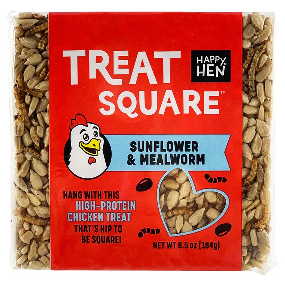 Happy Hen-Mealworm & Sunflower Treat Square 6.5oz