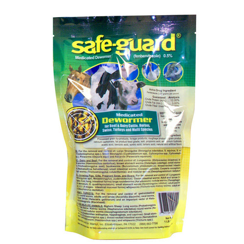 ADM Safe-Guard .5% Dewormer for Cattle and Horse- 1 lb.