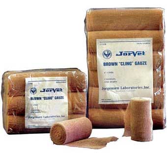 Jorgensen Brown Cling Gauze, 6"x5Yd, 12 Ct