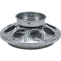 Little Giant Chick Feeder Galvanized Steel Mason Jar Base Eight Feeding Holes