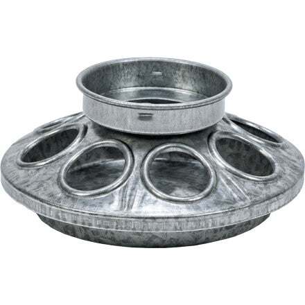 Little Giant Chick Feeder Galvanized Steel Mason Jar Base Eight Feeding Holes