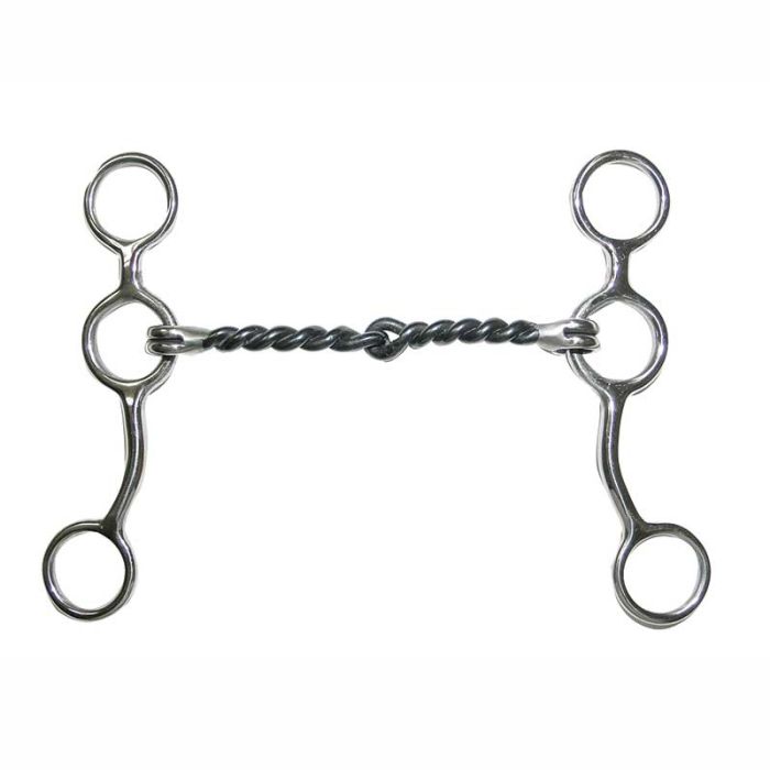 Weaver Sweet Iron Twisted Wire Snaffle Bit - 5" Mouth with 5" Cheeks