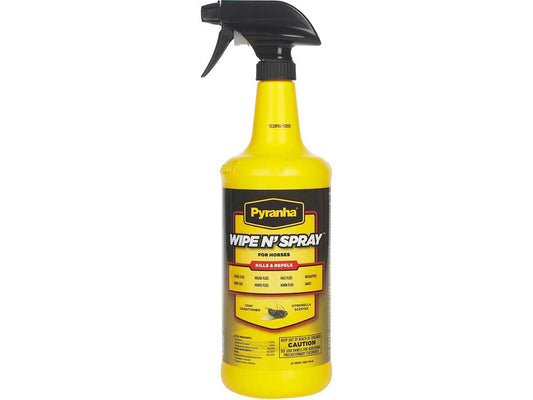 Pyranha Wipe 'N Spray Fly Repellent, Yellow, 1Qt