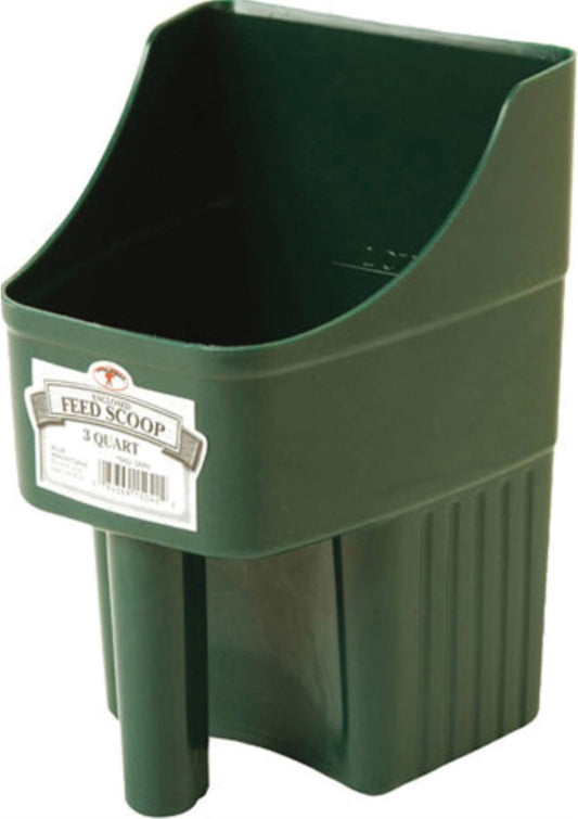 Little Giant-Feed Scoop, Enclosed, Green Plastic, 3-qts.