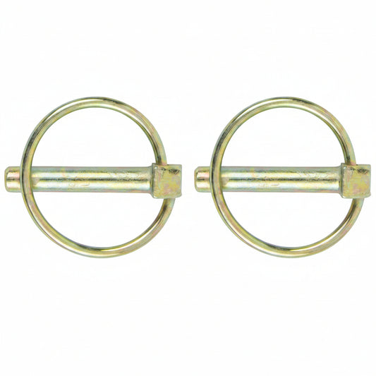 Double HH 7/16 In. x 1-1/2 x 2-1/8 In. Category 1 Yellow Zinc-Plated Lynch Pin (2-Pack)