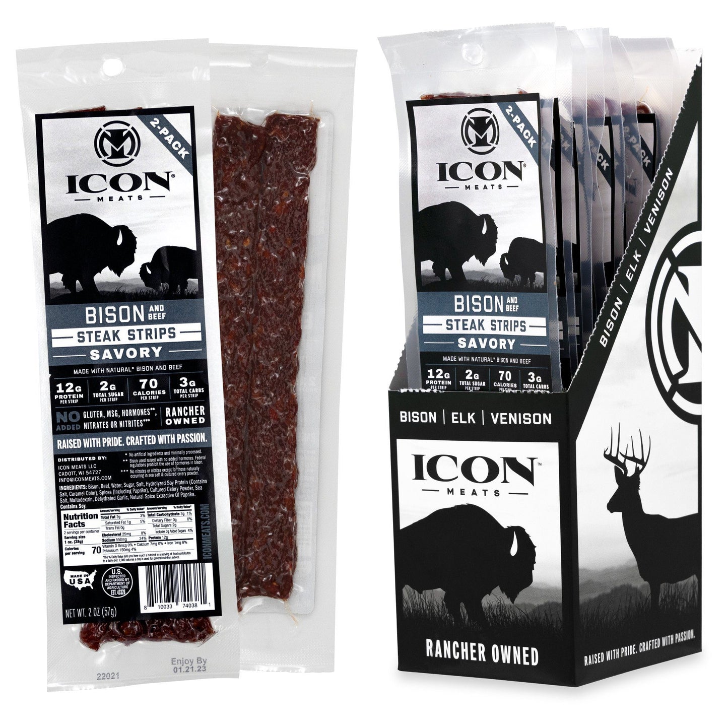 Icon Savory Bison Strip 2oz
