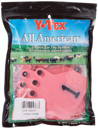 Y-TEX 4 STAR TAG LG PINK