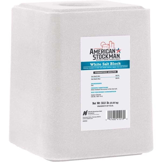 American Stockman White Salt Block, 50lb