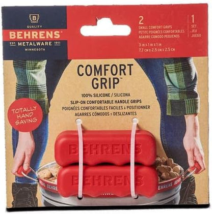 Behrens Small 2-Pack Red Comfort Grips for Buckets, Pails & Cans - Durable Silicone Hand Protection