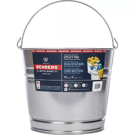 Behrens-10 Qt. Galvanized Steel Pail