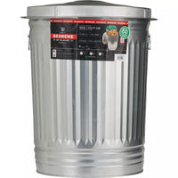 Behrens 31 Gal. Silver Trash Can with Lid