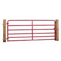 H&W Brand-HD-Gates with Hinges 2inch x 8ft Gate-Red