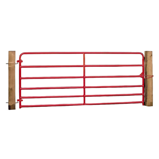 H&W- Gate with Hinges 2in x 10ft Gate - Red