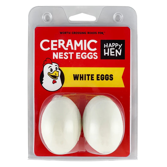 Ceramic Nest Eggs, White, 2-pk