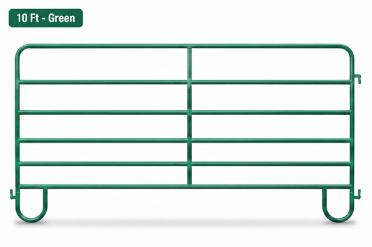 H&W-Western Corral Panel- 14 Ft- Green