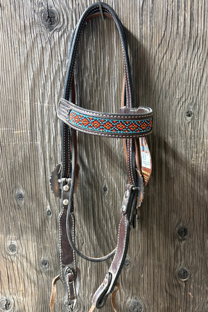 Beaded Brow Band Headstall