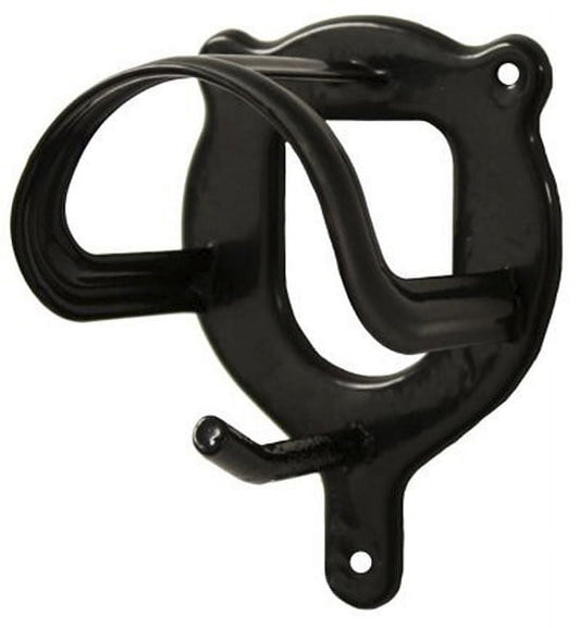 Metal Bridle Bracket – Wall Mount with Rein Hook | Black