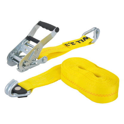 Master Mechanic 27 Ft. x 2 In. Ratchet Tie-Down with Flat Hooks