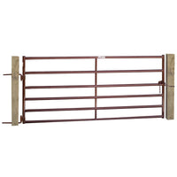 H&W-Super HD Gate-6 Rail W/Chain-12Ft-Brown