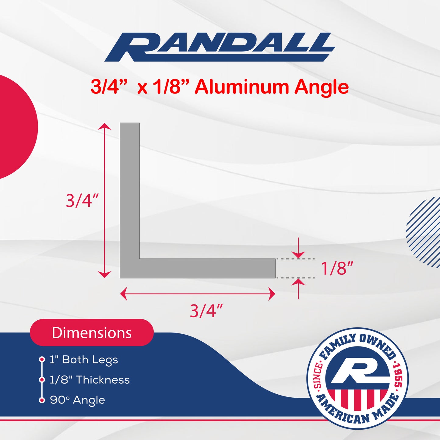 ANGLE 3/4 X 3/4 X 1/8