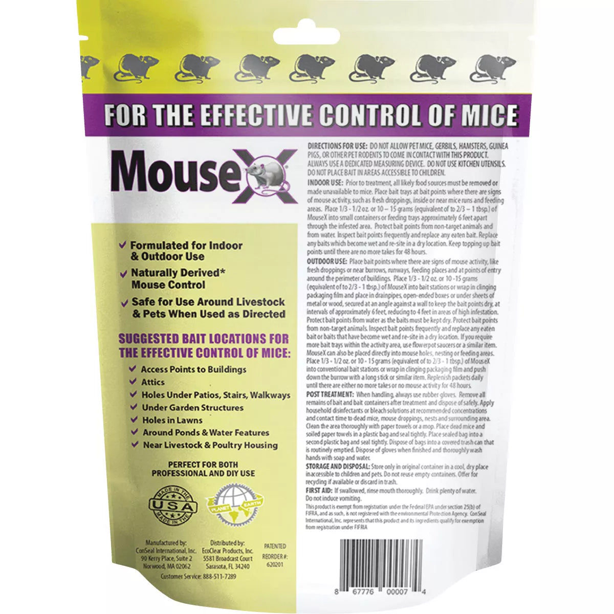 MouseX Pellet Mouse Killer, 8 Oz.