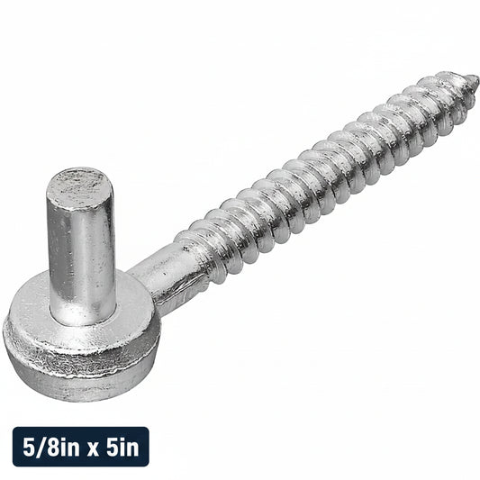 Steel Screw Hook, 1/2" x 6"