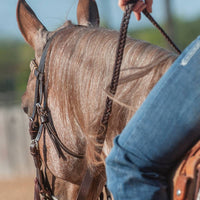 Flat Braided Latigo Leather Roping Reins – 3/4" x 7' | 5 Plait