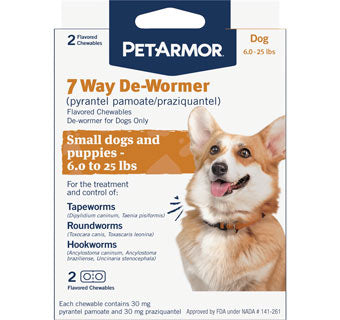 Petarmor 7-Way De-Wormer, Puppies & Small Dogs
