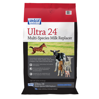Sav-A-Caf Ultra 24 Multi-Species Milk Replacer, 25-lb bag