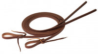 Weaver Latigo Split Reins with Water Loops - Burgundy 5/8" x 8'