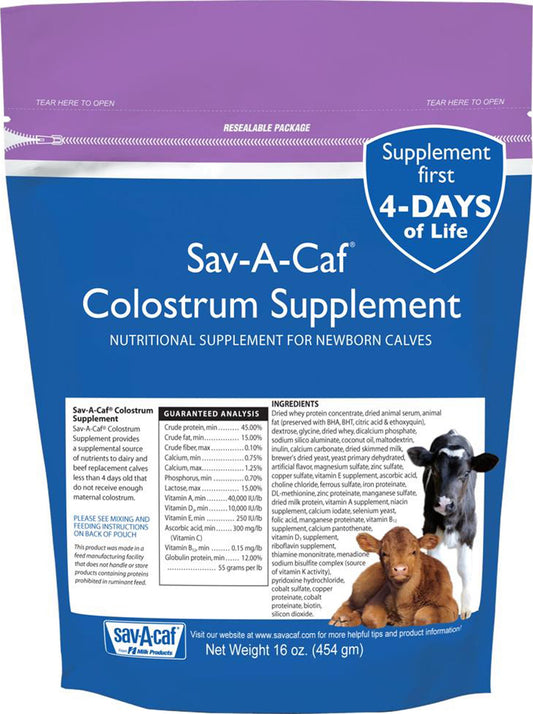 Sav-A-Caf Colostrum Supplement, 16Oz Bag