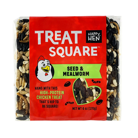 Happy Hen- Mealworm & Seed Treat Square, 6oz