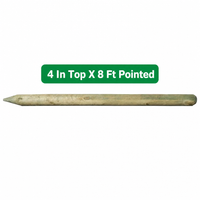 Treated Post- 4 In Top X 8 Ft Pointed Length- Rod Olsen