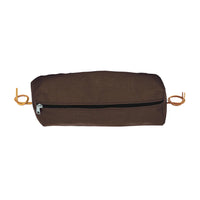 Weaver Nylon Saddle Bag - Dee Rings & Tie Strings, Nickel Hardware | Brown