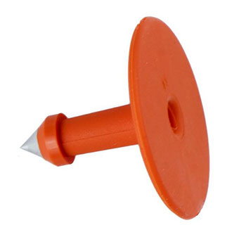 Y-Tex All-American Male Blank Button Ear Tag- Orange- 25-Box