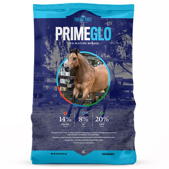 ADM-Primeglo 50 Lb. Senior Horse Feed-Forage First