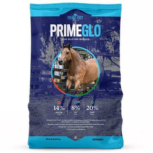 ADM-Primeglo 50 Lb. Senior Horse Feed-Forage First