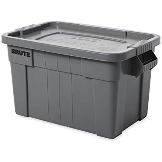 Rubbermaid Commercial Brute 20 Gal. Gray Storage Tote with Lid