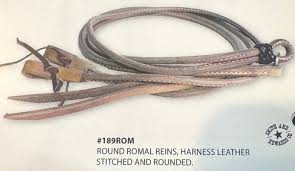 Harness Leather Round Romal Reins