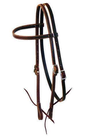 5/8" Browband Headstall – Latigo or Harness Leather