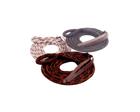 Cowboy Eye-Slide Poly Lead Rope with Leather Popper – 5/8" x 9'