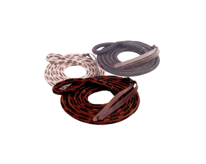 Cowboy Eye-Slide Poly Lead Rope with Leather Popper – 5/8" x 9'