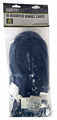 Assorted Bungee Tie-Downs, 18 Pack