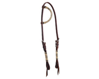 Rawhide Braided Chocolate Slip Ear Headstall