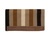 Casa Zia Saddle Blanket – 100% New Zealand Wool | Tan/Earth Tones | 32" x 32"